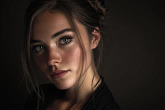 paint a professional and realistic digital portrait
