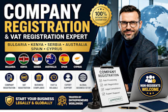 do company registration and vat in bulgaria, australia, spain, cyprus