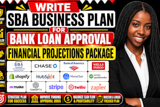 write sba business plan for bank loan approval financial projections package