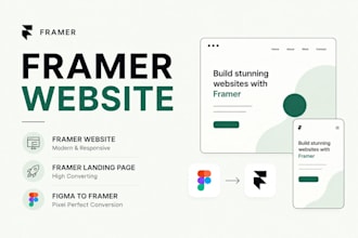 design, develop a framer website, framer landing page, figma to framer