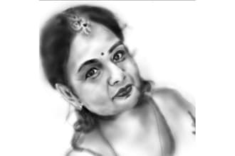 draw or paint artistic portrait of you