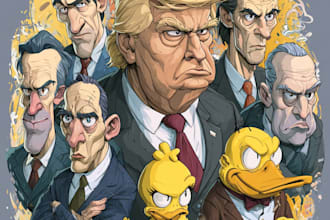 draw a political cartoon or caricature design