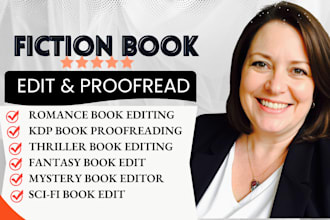 kdp book proofreading edit romance book, fantasy, mystery, horror, ya novel edit