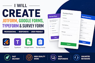 ceate jotfom googleforms typeform and survey form