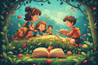 do custom children book kids book illustration