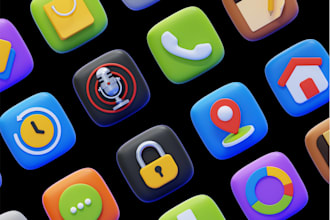 create professional 3d icon for your website or apps