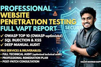 perform web penetration testing and vulnerability assessment report