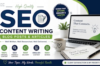 write SEO friendly blog posts and articles in english