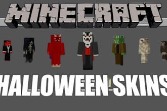 make unique minecraft halloween character skins