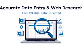 data entry, web research, linkedin research