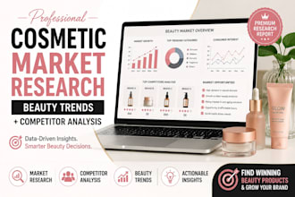 provide cosmetic market research, competitor analysis, and beauty trends