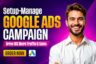 setup and manage google ads, adwords PPC campaigns, conversion tracking