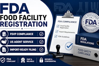 register your food facility with fda and set up fsvp compliance