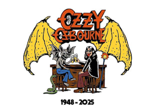 do ozzy osbourne vintage bar, rock,skeleton,  metal legend t shirt logo