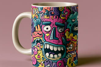 create a custom coffee mug design