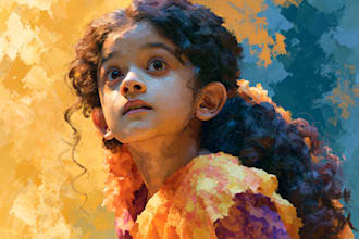 oil painting portrait and illustrations