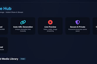 develop a custom web application and file sharing hub
