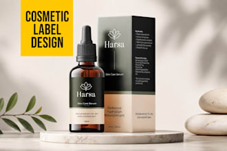 design professional cosmetic skincare product label