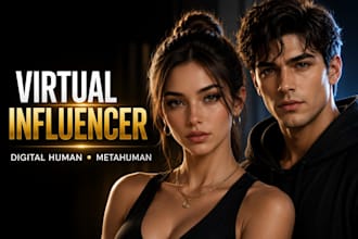 create a realistic virtual influencer or digital human metahuman