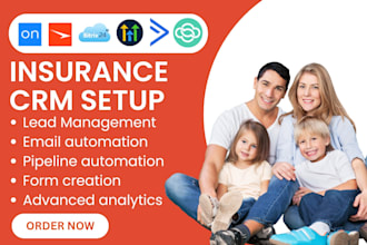 build insurance CRM sales funnels using ghl activecampaign, ontraport bitrix24