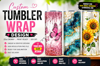 design custom tumbler wraps
