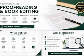 proofread, edit, rewrite and format your book professionally