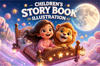 illustrate children story book and children book illustration for amazon KDP