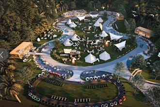 design campsite, campground, rv park and glamping resort property maps