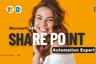develop sharepoint, powerapps and power automate process, office 365