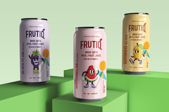 design modern beverage can label and packaging design