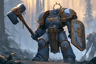 draw warhammer 40k character or fantasy character
