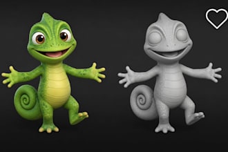 create a custom 3d character model for games and animation
