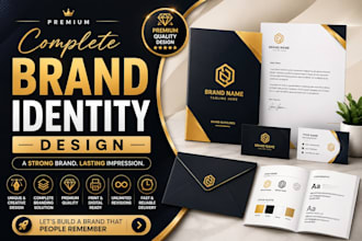 design a premium complete brand identity and branding kit