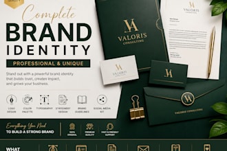 design a complete brand identity, logo and branding kit