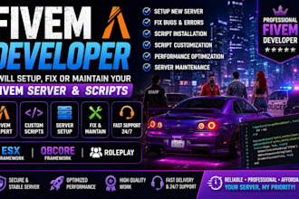 setup fix or maintain your fivem server scripts as your developer