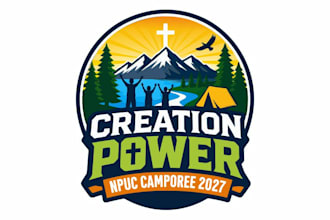 design a professional camp logo for your camping or outdoor brand