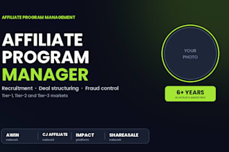 manage and grow your affiliate program on awin, cj, impact, shareasale
