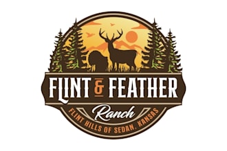 design a professional deer logo for your hunting, outdoor, or wildlife brand