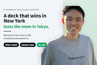 localize and redesign your pitch deck for japan market entry
