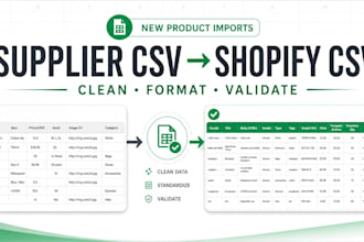 convert supplier CSV or excel files into a shopify product CSV