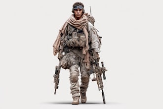 draw military characters or military related illustrations