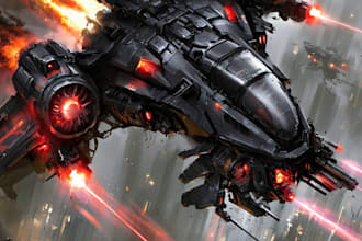 create original sci fi warrior and alien character art