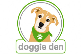 design a professional dog care logo for your pet business
