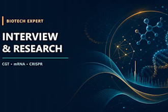 provide a biotech expert interview and research support