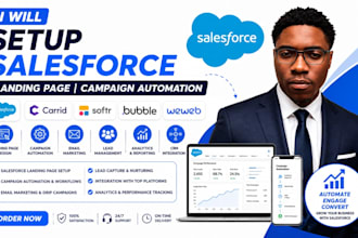 setup salesforce landing page campaign automation carrid softr bubble io weweb