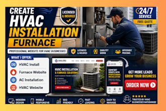 build wix hvac installation furnace ac company website design