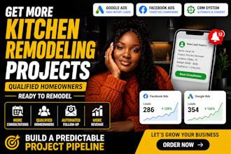 do kitchen remodeling marketing kitchen remodel leads contractor ads, fb, ig ads