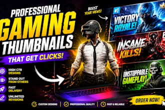 design amazing gaming youtube thumbnail