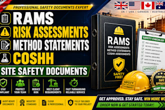 create rams risk assessments method statements and coshh safety documents
