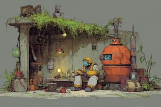 paint concept art, sci fi illustration and sci fi art
